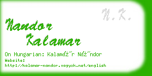 nandor kalamar business card